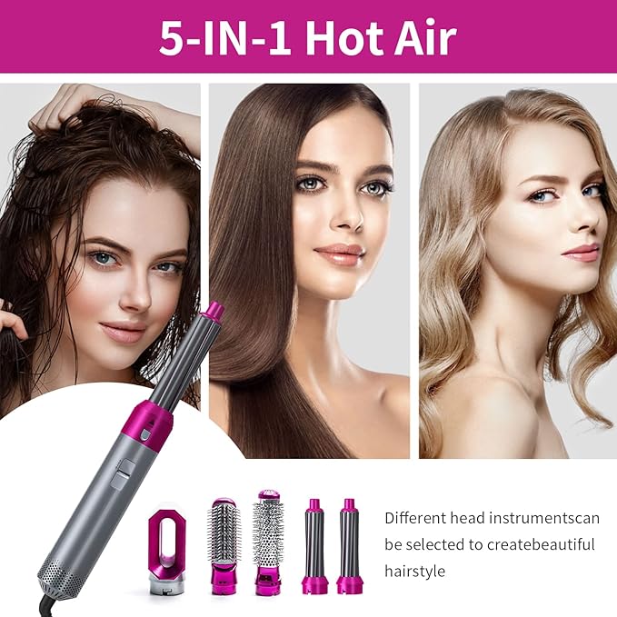 𝙎𝙚𝙝𝙖 𝙇𝙪𝙭𝙚™ Hot Hair Brush 5 in 1 – فرشاة الشعر الساخنة 5 في 1