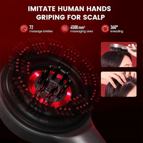 𝙎𝙚𝙝𝙖 𝙇𝙪𝙭𝙚™ Scalp Massager Brush (Red) – فرشاة تدليك فروة الرأس (حمراء)